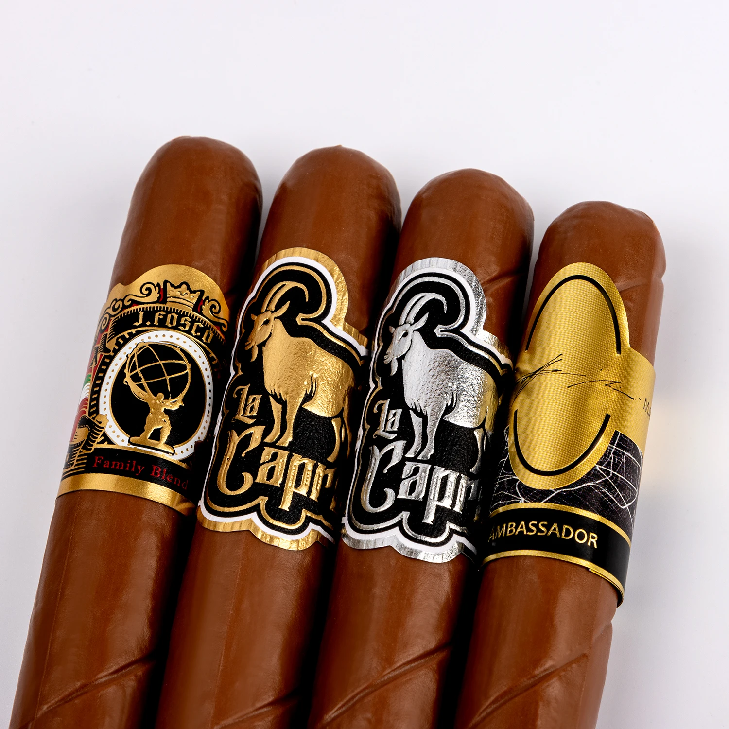 Profession Customized Logo Gold Foil  Packaging Cigar Band Label Green Sticker Custom Cigar Bands Ring Labels For Cigar