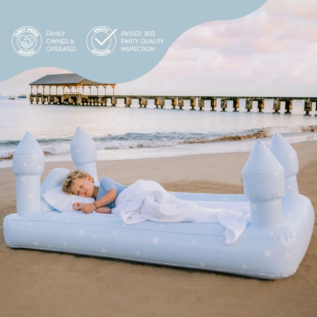 Blue Castle Inflatable Bed Kindergarten Bedroom Sleeping Inflatable Mattress With Cushion Function