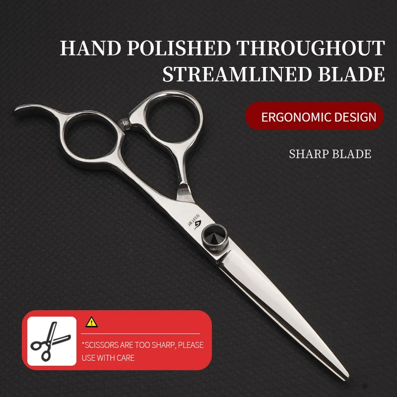 6.0 Salon professional stainless steel hairdressing scissors Single tail hair cutting scissors Barber hair thinning scissors