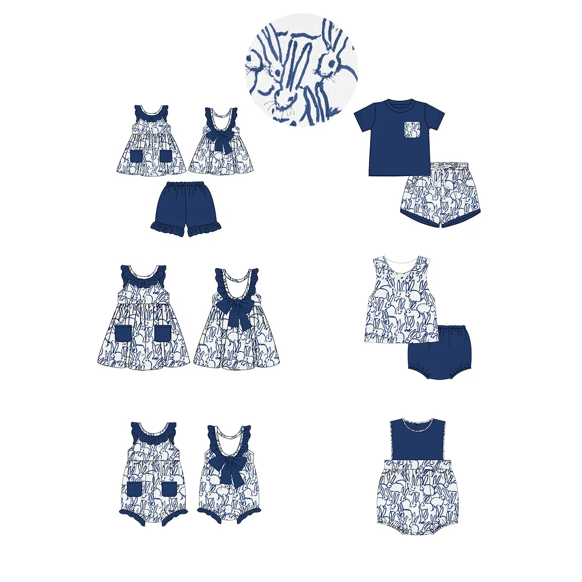 Puresun custom designs wholesale spring baby clothing bee flowers knit print girls romper with bow tie strap