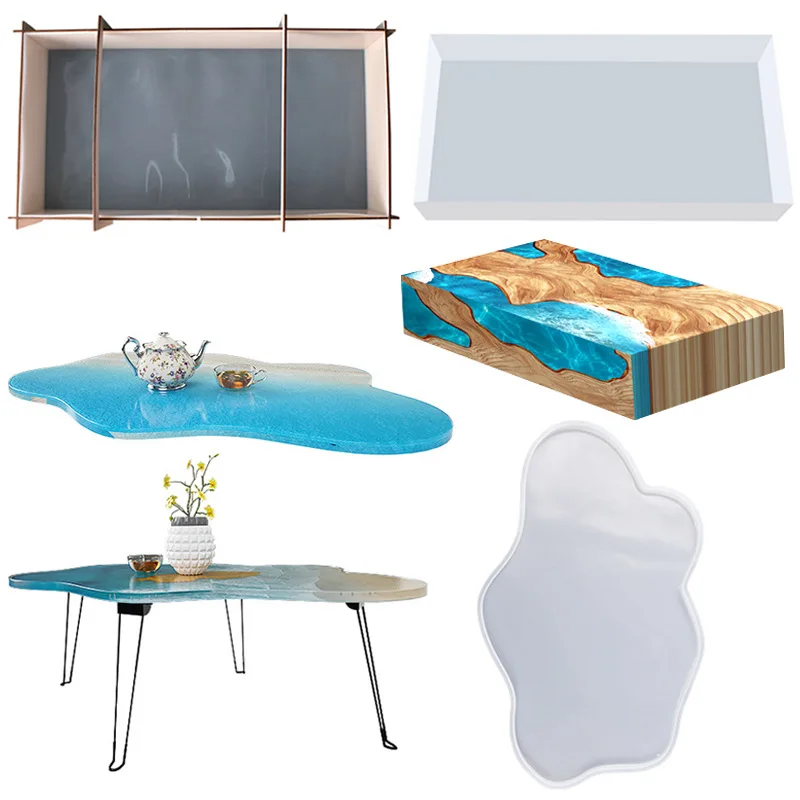 Прямоугольная эпоксидная смола, столешница из смолы, силиконовая форма, большая эпоксидная смола, эпоксидная смола