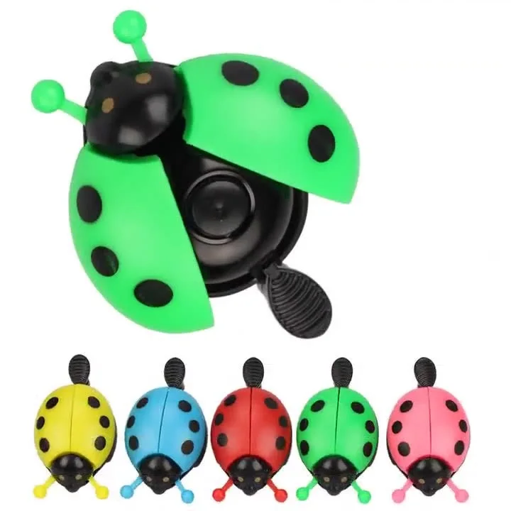 Latest research and development bicycle bell cartoon Ladybug bike bell can spread its wings baby carriage bell cycle horn
