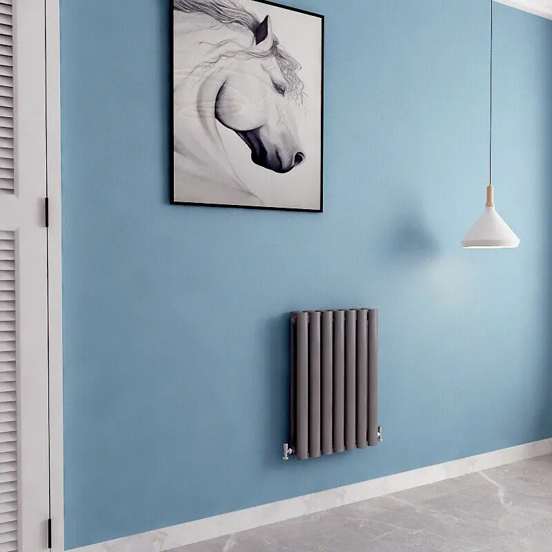 Manufacturers direct Oval style horizontal 600x20 bars White/Anthracite color Designer Radiator for home heating single/double