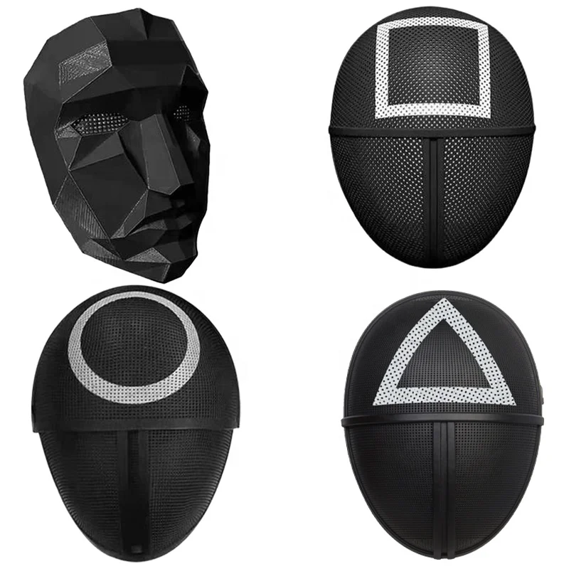 In Stock Wholesale Halloween Party Mask COS squid game cosplay Squid Game Face Mask
