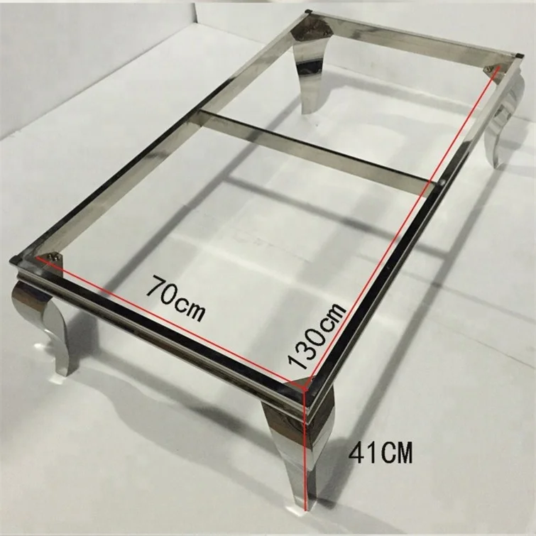 Factory Wholesale Coffee Table Base Metal Furniture Leg Stainless Steel Table Frame for Glass Dining Table