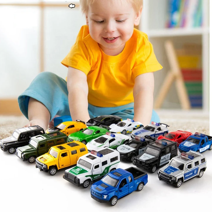 1:60 Scale Toy Car Set Double Open Door Pull Back Hot Wheel Car Police Die Cast Metal And Alloy Metal Car Toy