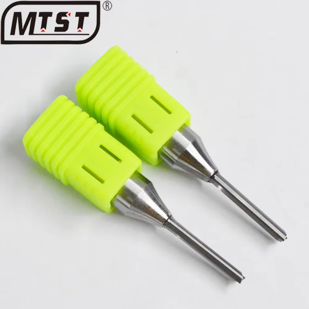 Carbide CNC cutter head TCT straight milling cutter head 1/2' shank 2 flute milling tools for wood carving Metal carving