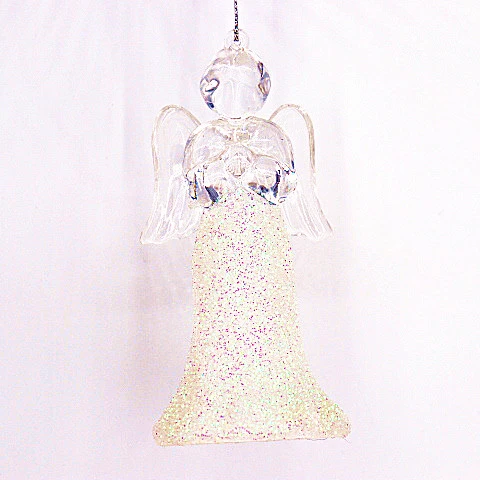 Wholesale Glass Christmas Angel Ornaments clear Acrylic