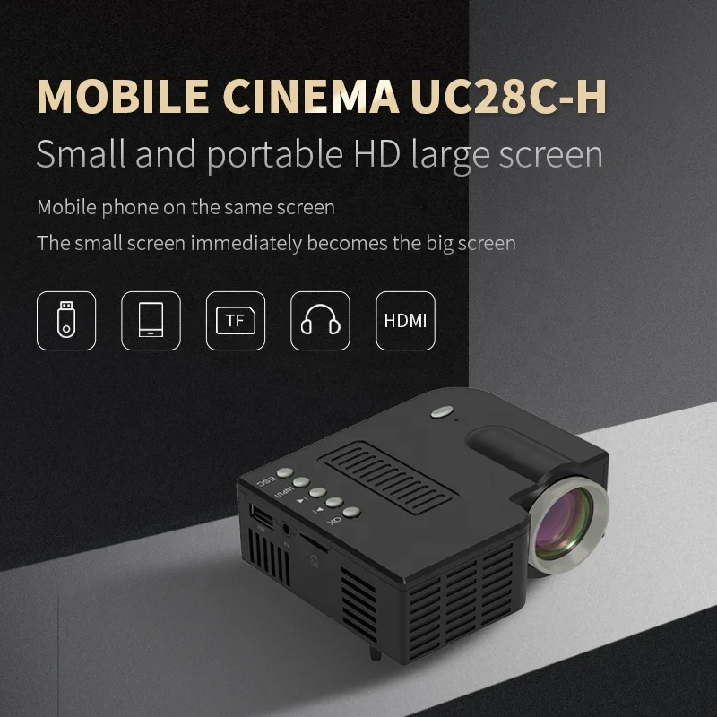 
2021 UNIC UC28CH LCD mini Portable Projector cheapest Pico Projectors for Kids Home Education & Gift Support 1080P HD projector 