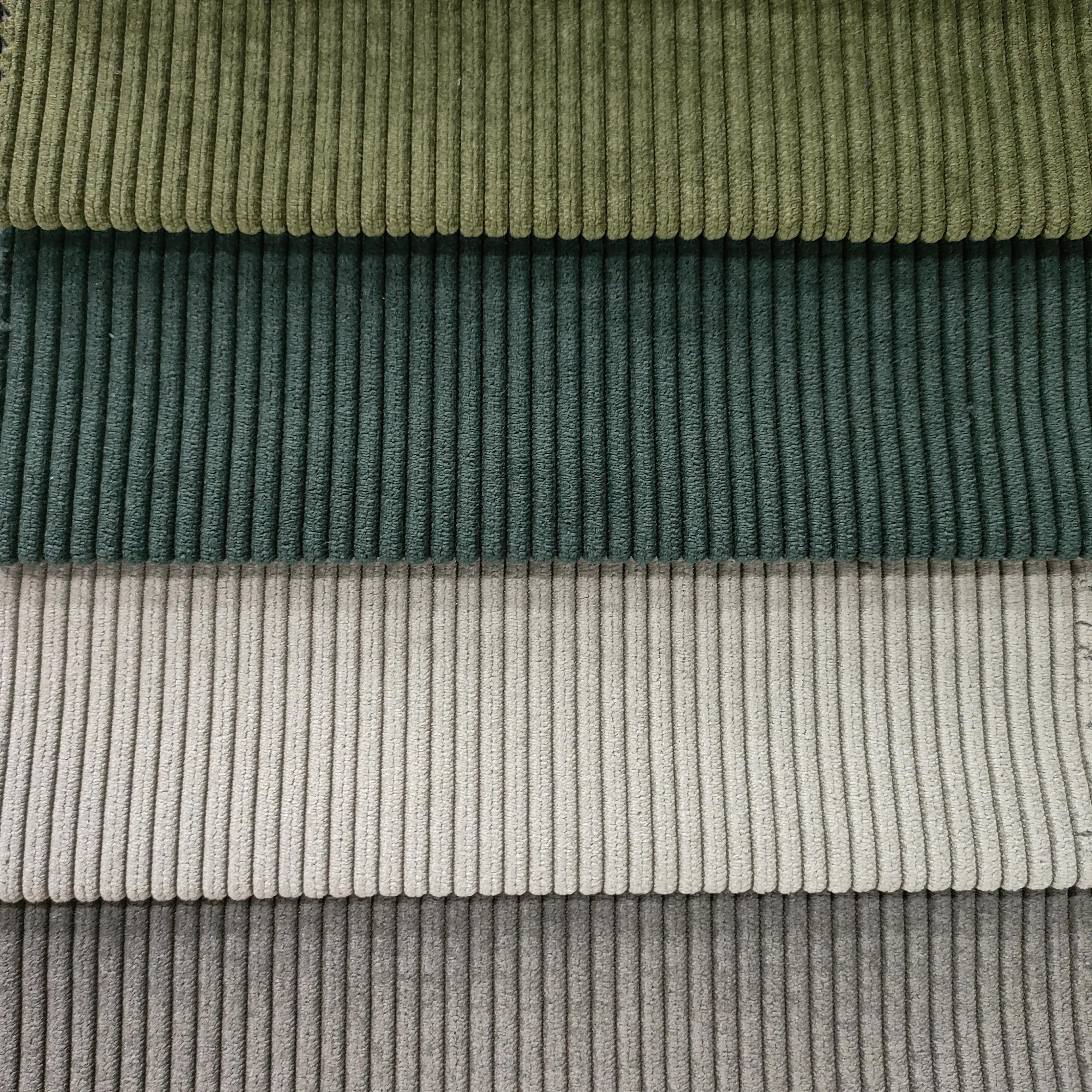 Manufacture High Quality Wrinkle Resistant 100% Polyester Stripe Velvet Fabric Corduroy Sofa Fabrics