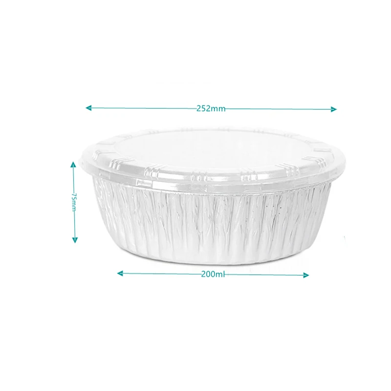 BGI 2800ml round  Convenient Heat Resistant Round Foil Plates/ Pie Pan Tray Pizza Aluminium Plate Disposable Baking Recycle
