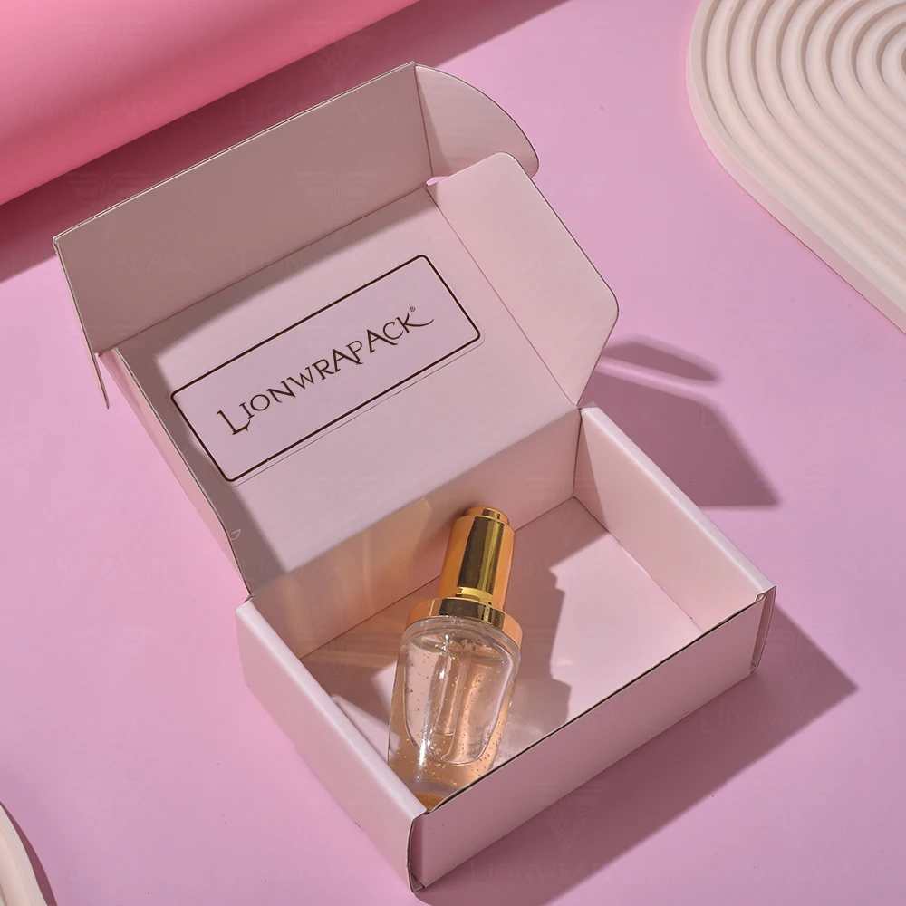 Lionwrapack Custom Logo Corrugated Perfume Boxes Environmentally Friendly and Sustainable Cosmetic Packaging Set