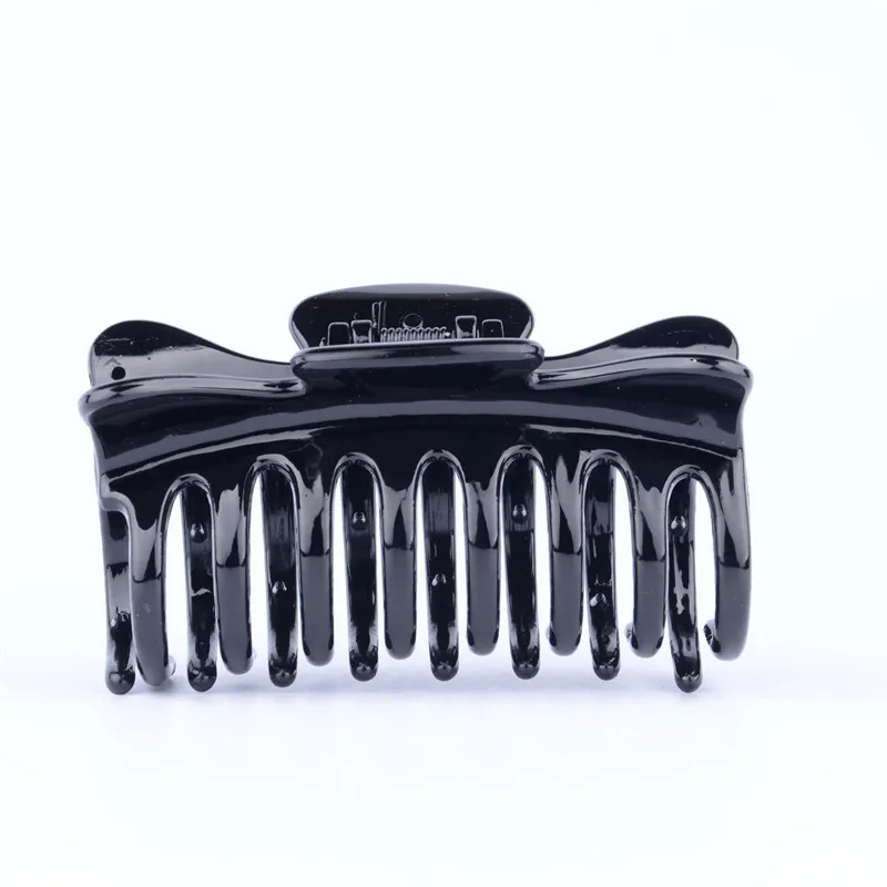 
Amazon Korean Fashion Black Large hair grip new plastic ABS headdress grip 