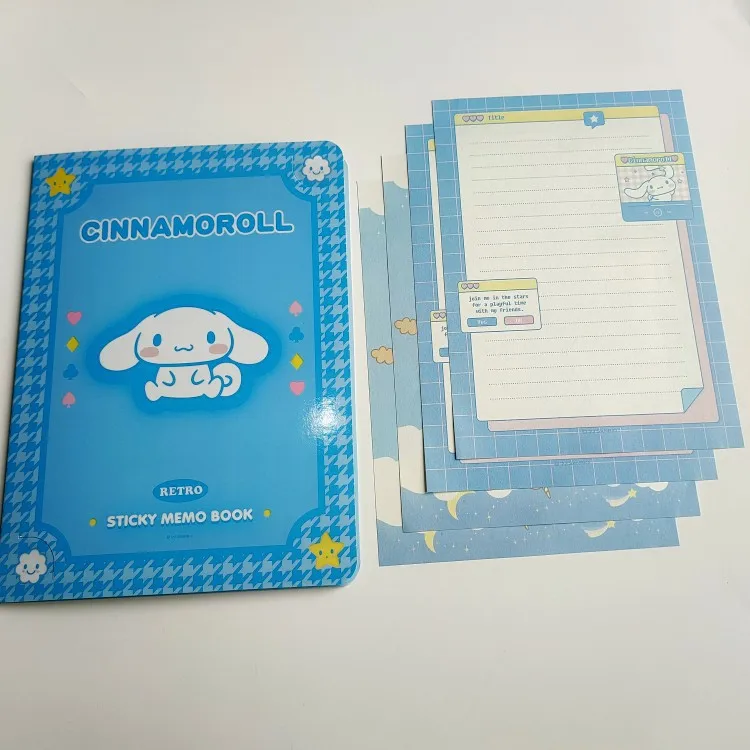 Kawaii Sanrio Convenience Note Book Anime Hello Kitty My Melody Kuromi Cinnamoroll Cute Paste Notepad Student Stationery Gifts
