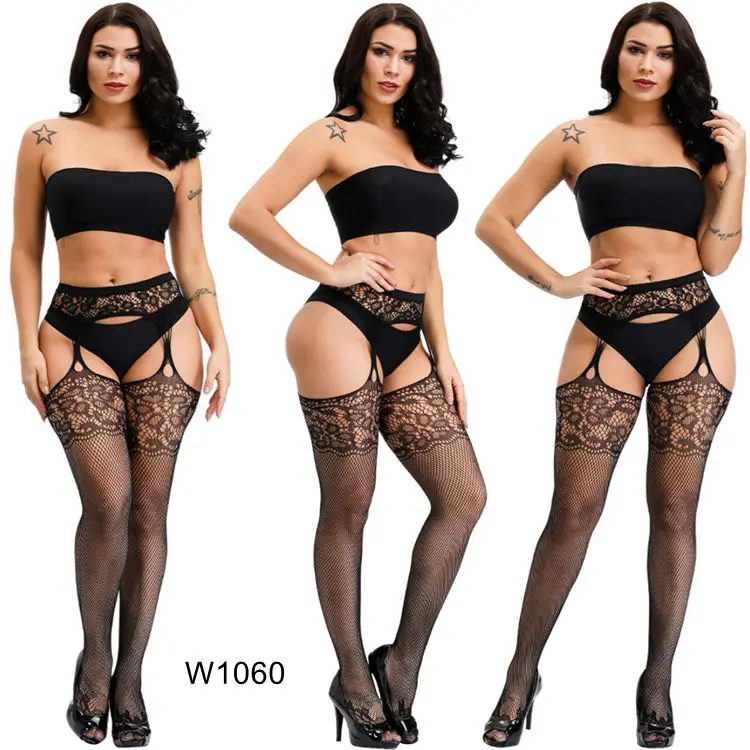 Nylon Fishnet Women Pantyhose Sexy Garter Erotic Stockings Gothic Black Mesh Stockings Thin Solid Knitted Fish Net Stockings T.T