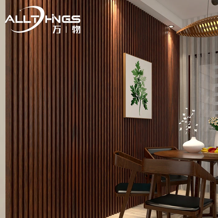 Home decor wpc wood plastic Interior background fluted great wall panels decorative wood wpc wall panel