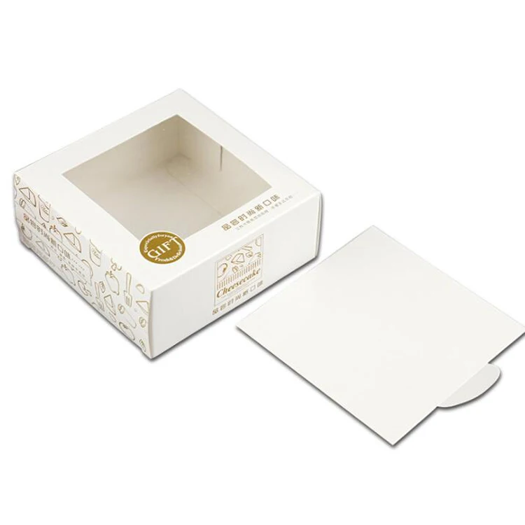 Customized Disposable Tart Carton Box for Christmas Cake Packaging Gold Foil Embossing West Point Specifications for Food Use