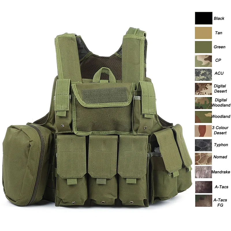 1000D Cordura нейлоновый быстросъемный тактический боевой жилет тактическое снаряжение камуфляжная многоамочная пластина