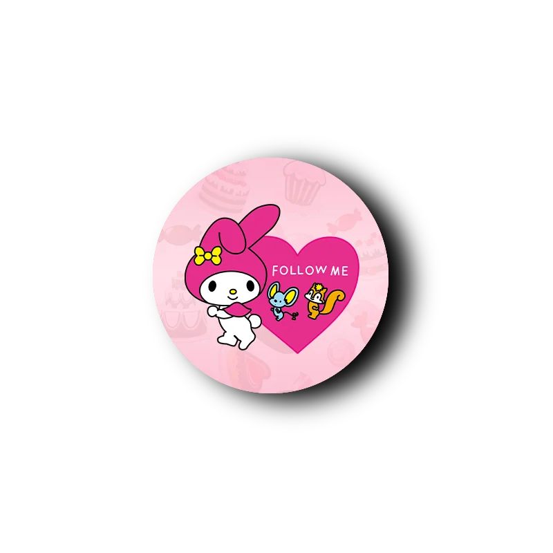 Finger Holder Cartoon Cute Melody Popping Sockets UV Printing Phone Holder Durable Adjustable Mobile Phone Bracket Custom Logo
