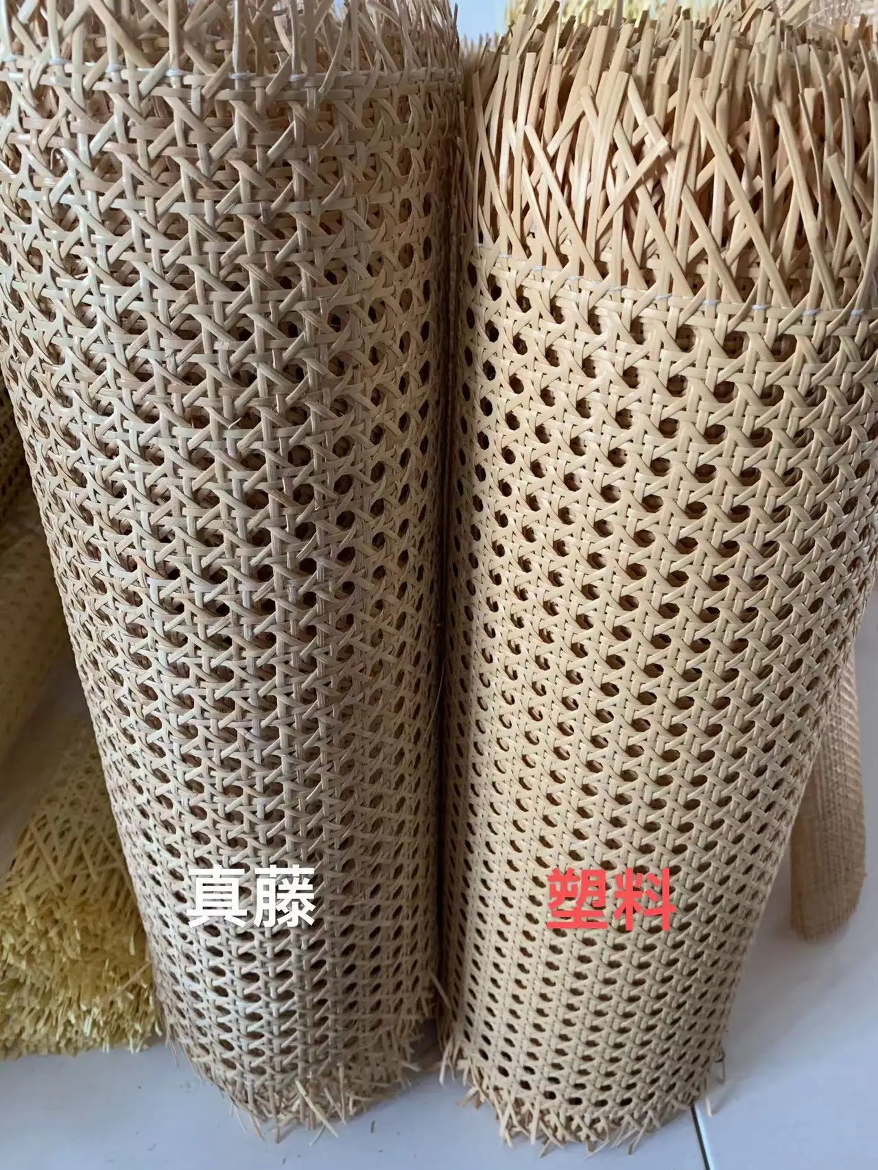 China factory rattan weave mesh grid rattan rayon mesh other rattan agriculture products for Furniture manufacturing