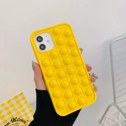 Fast Dispatch stocked Easycosy Mobile Phone Protective Shell Push Bubble Fidget phone case Toys for i-Phone 11 PRO 12 13 Pro Max
