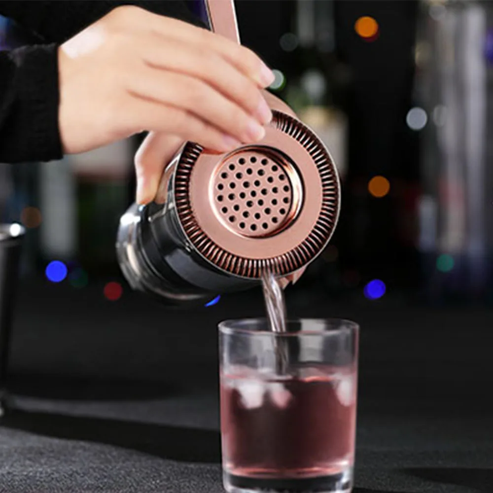 EFINE Juice Strainer Stainless Steel Copper Plated Fine Bar Accessories Mixing Cocktail Tea Strainers