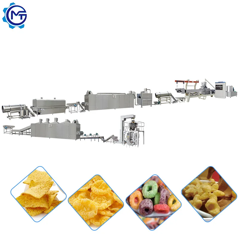 Automatic Industrial Breakfast Cereal Corn Flakes Making Machinery Equipment