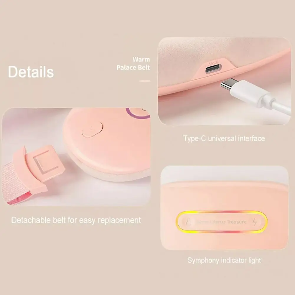 Best Menstrual Heating Pad Fast Heating Warm Uterus Belt Treasure Cramps Period Pain Relief Uterus Massager Heating Pad