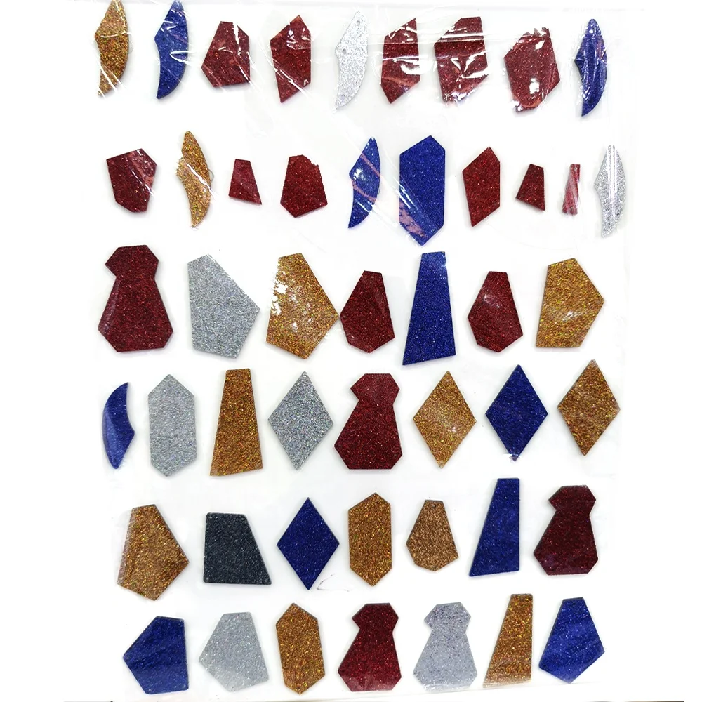 Q001 flat back rhinestone gem acrylic mirror sew on rhinestone beads with holes for dancing clothes