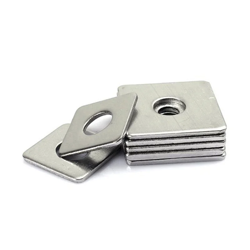 DIN 436 Square Flat Washer Galvanized Steel Zinc Plain Finish Wedge External Tooth Bonded Square Hoses