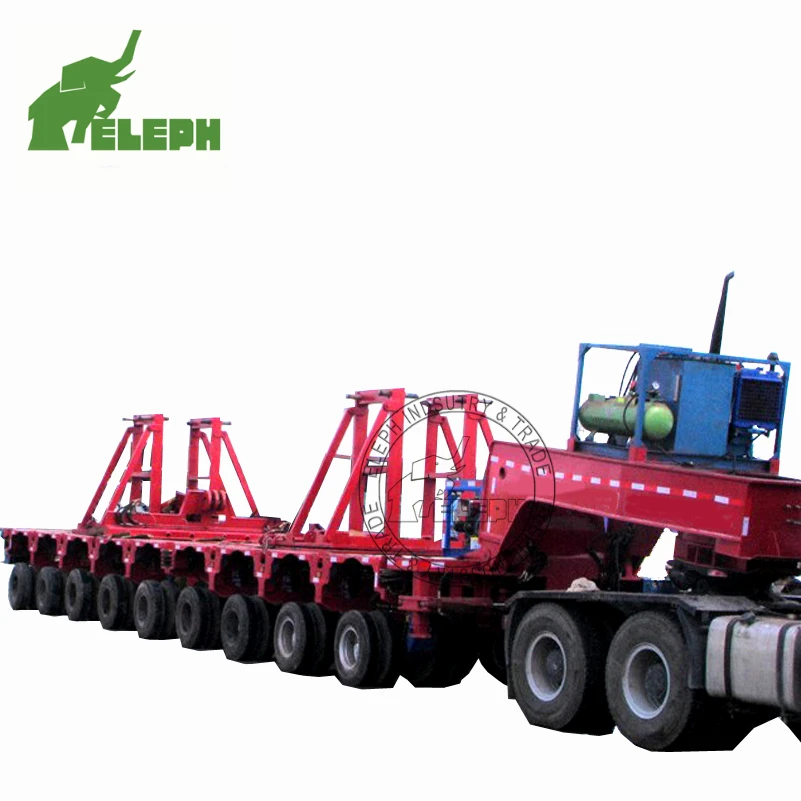 Hydraulic Multi Axle Cometto 300ton 500ton Transport Lowbed Modular Semi Trailer for Sale