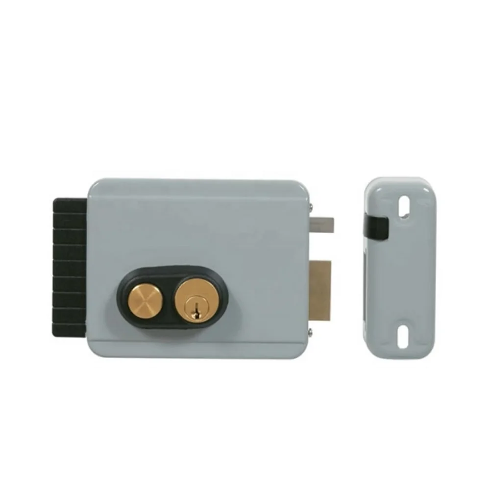 12V 9W With Brass Latch And Bolt Electronic Lock Rim Door Lock