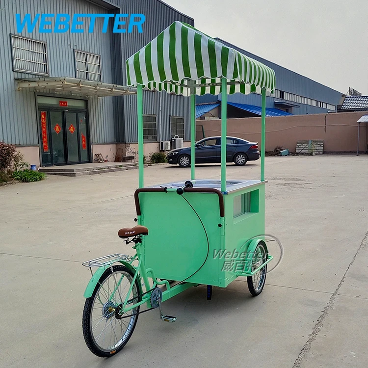Wetetter мобильный уличная еда торговый автомат кофейный грузовик пузырьковый чай сок фруктовый велосипед уличный поставщик корзина для еды продажи