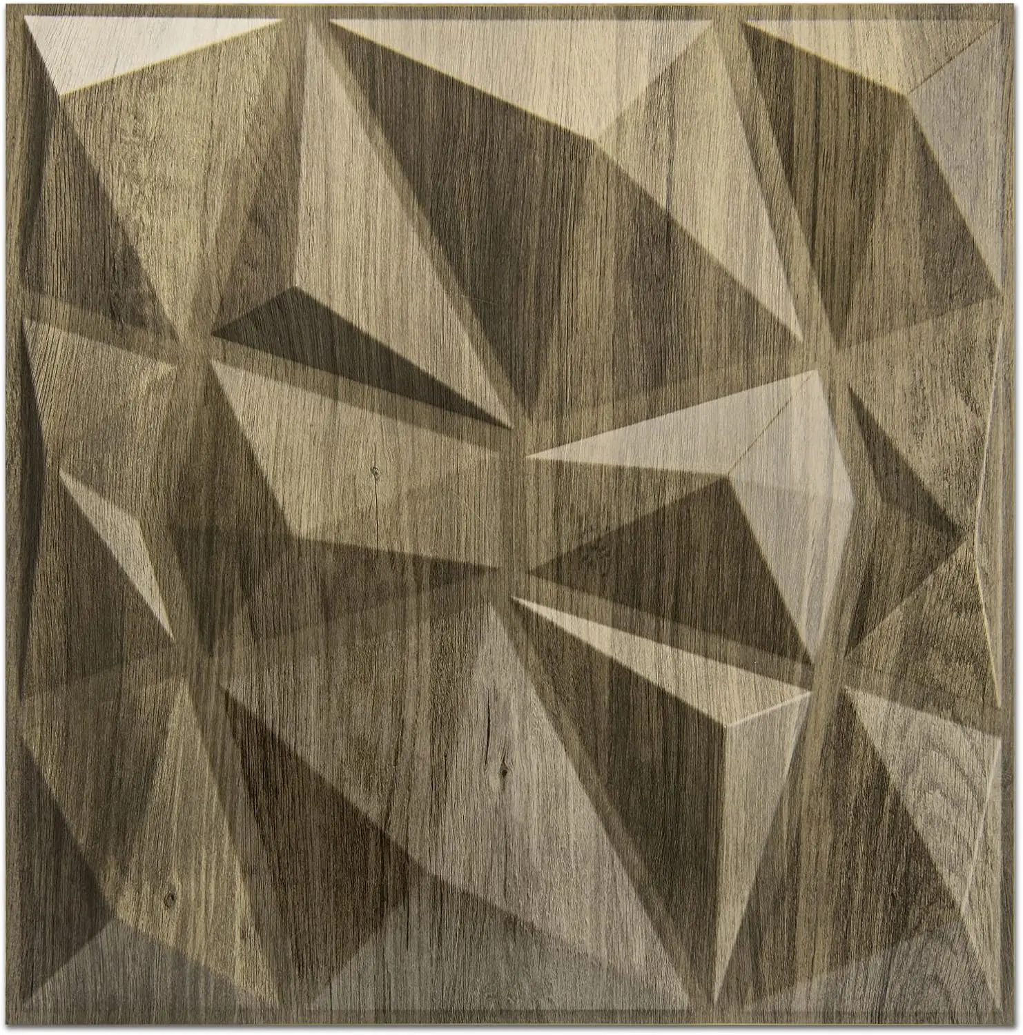 3D Plastic Wall Panels PVC Paneling Textured 3D Wall Design Grey Diamond Detector