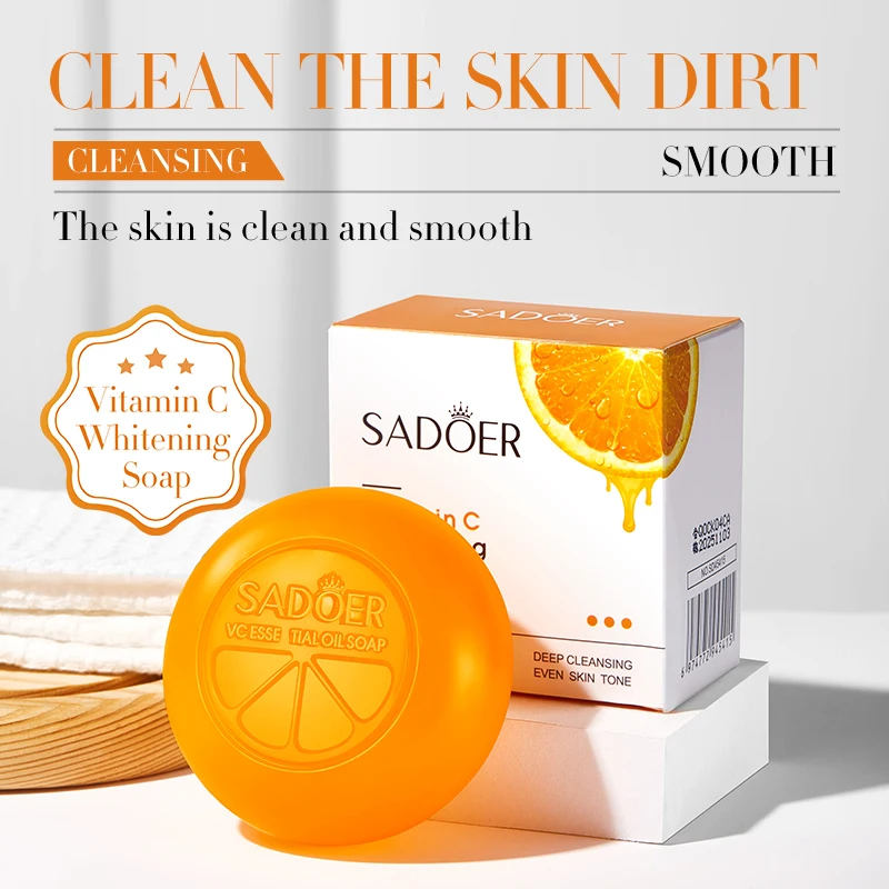 SADOER Hot Selling Skin Care Set Natural Organic Vitamin C Whitening Face Hand Eye Body Lotion Moisturizer Oil Exfoliating Gel