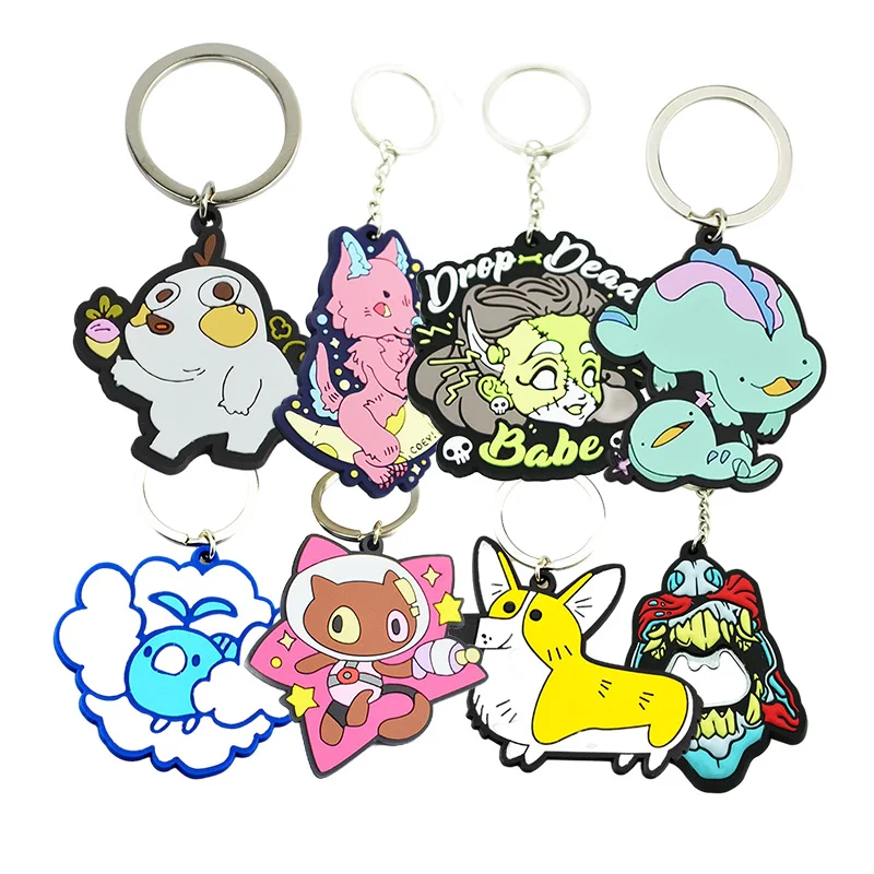 Custom Company Logo Metal Die Cast Metal resin Keychain Maker plastic key chains