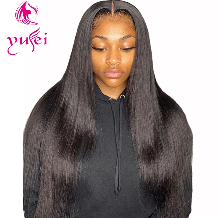 Wholesale Natural Color Cuticle Aligned Guangzhou Wigs Unprocessed Brazilian Virgin Remy Human Hair Lace Front Wigs
