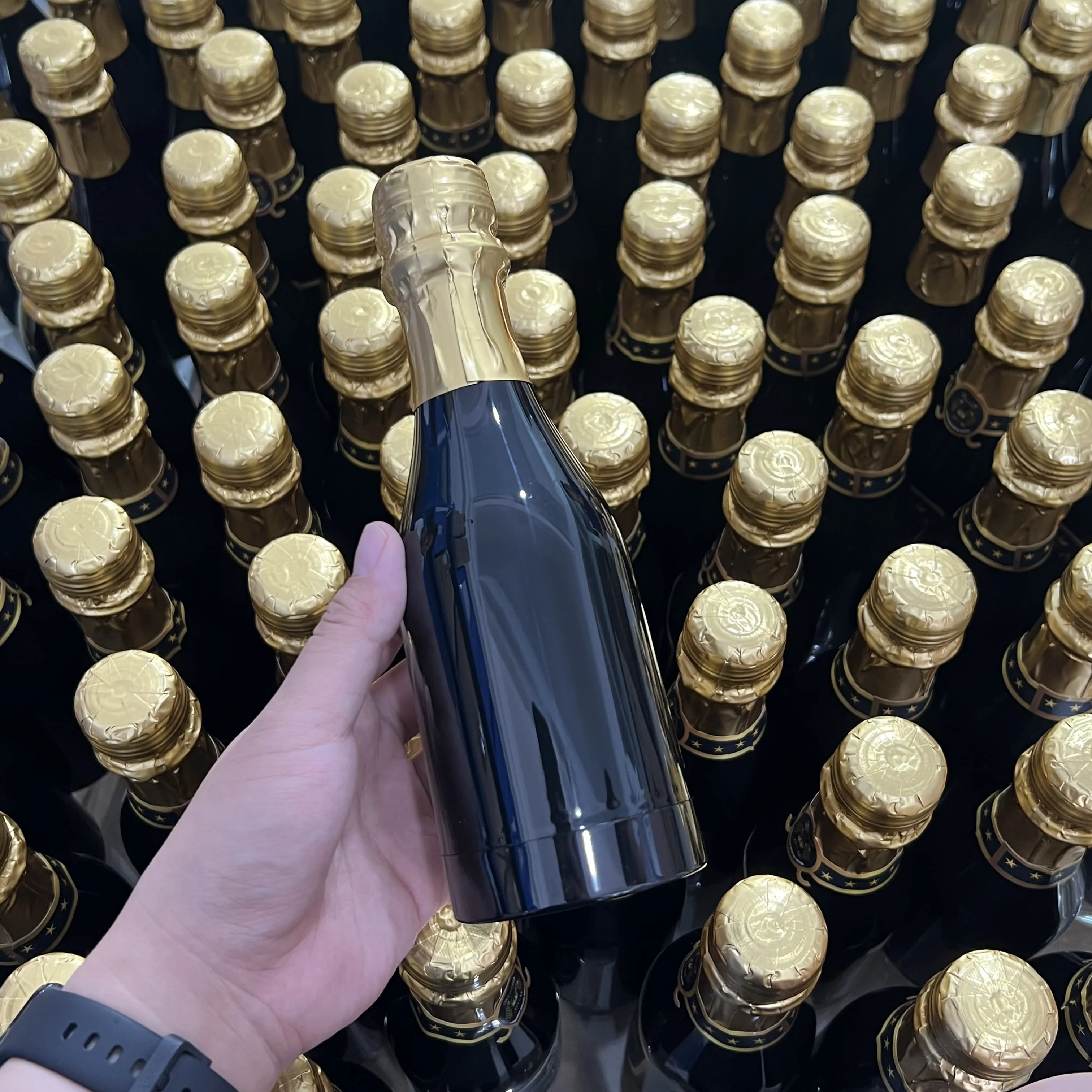 Новая упаковка пищевая пластиковая бутылка в форме шампанского 330 мл для конфет