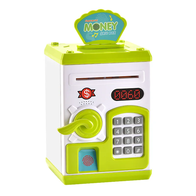 Simulation of fingerprint identification piggy bank child creative ATM electric code (currency music gift piggy bank cross-borde