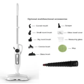 10 in 1 steam mop with rotating mop head featuring three levels of multifunctionality