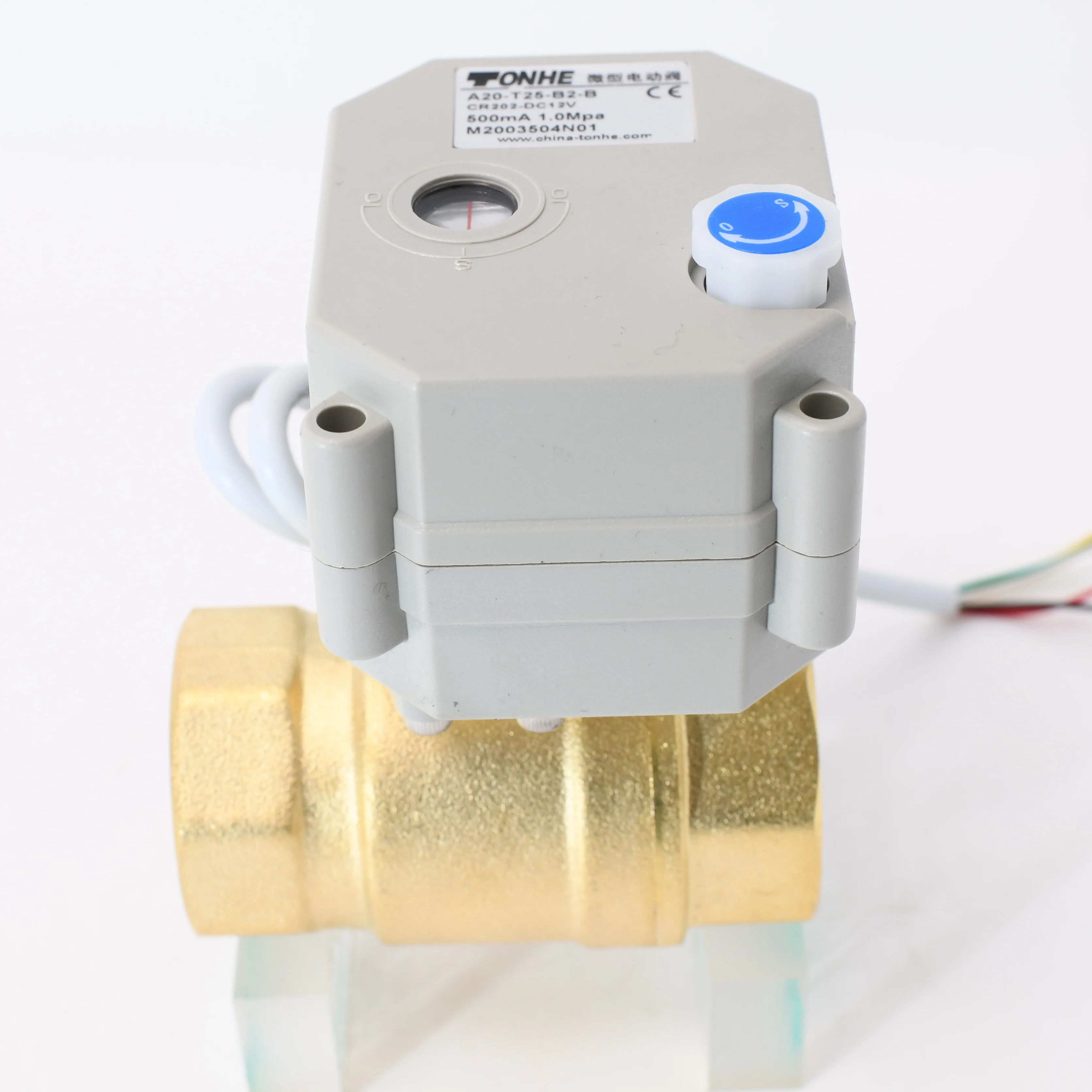 DC5V 1' Brass electric CR301 2-way motorized ball valve