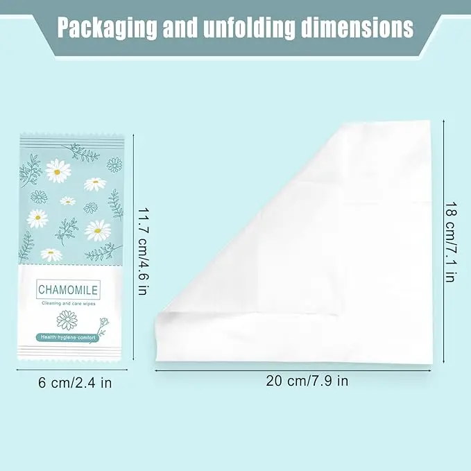 Individually Wrapped Skin Friendly Chamomile Extract Health Care Feminine Hygiene Wipes