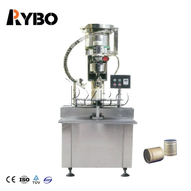 rotary arol wine liquor bottle screw stelvin caps threading lug sealing capper PET bottle aluminium capping machine