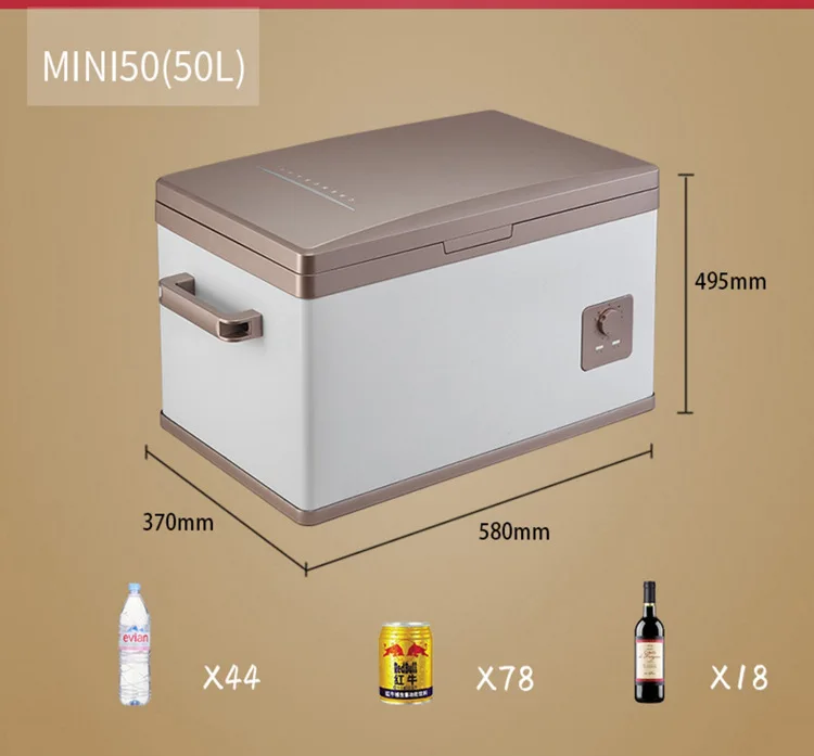 Portable Car Freeze Refrigerate Fridge With Lithium Battery For Outdoor Camping Car