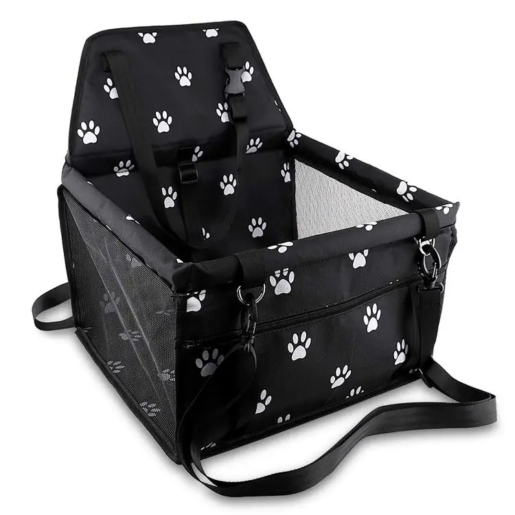 Customized portable breathable seat cushion pet carrier safe and stable dog cart heightening seat belt travel