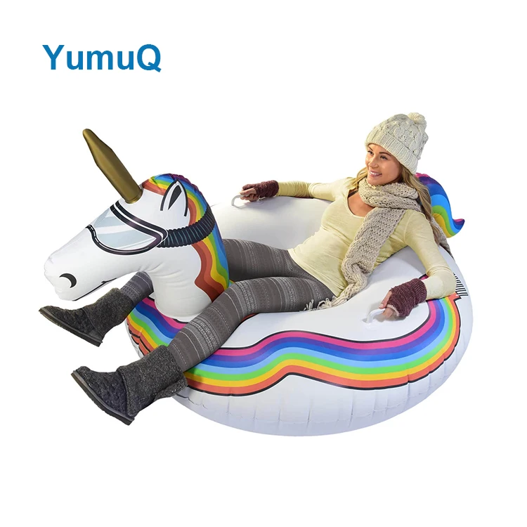 YumuQ Durable Soft PVC Wholesale Snow Sled, Inflatable Tube Snow Sleds For Adult