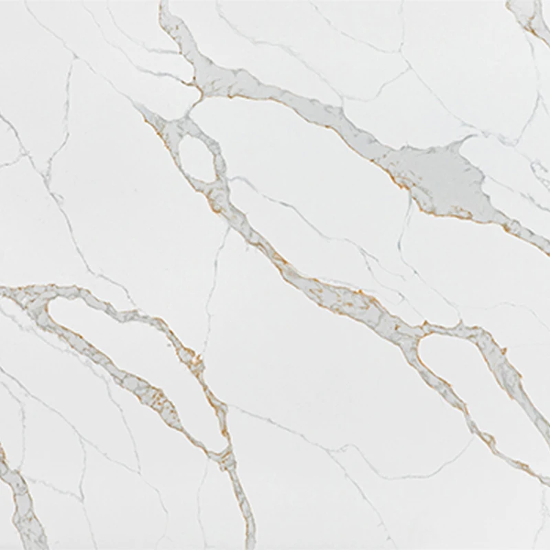 Hot Selling Wholesale Polished Kitchen Countertops Vanity Top Quartz Stone Tiles and Slab DC-1207