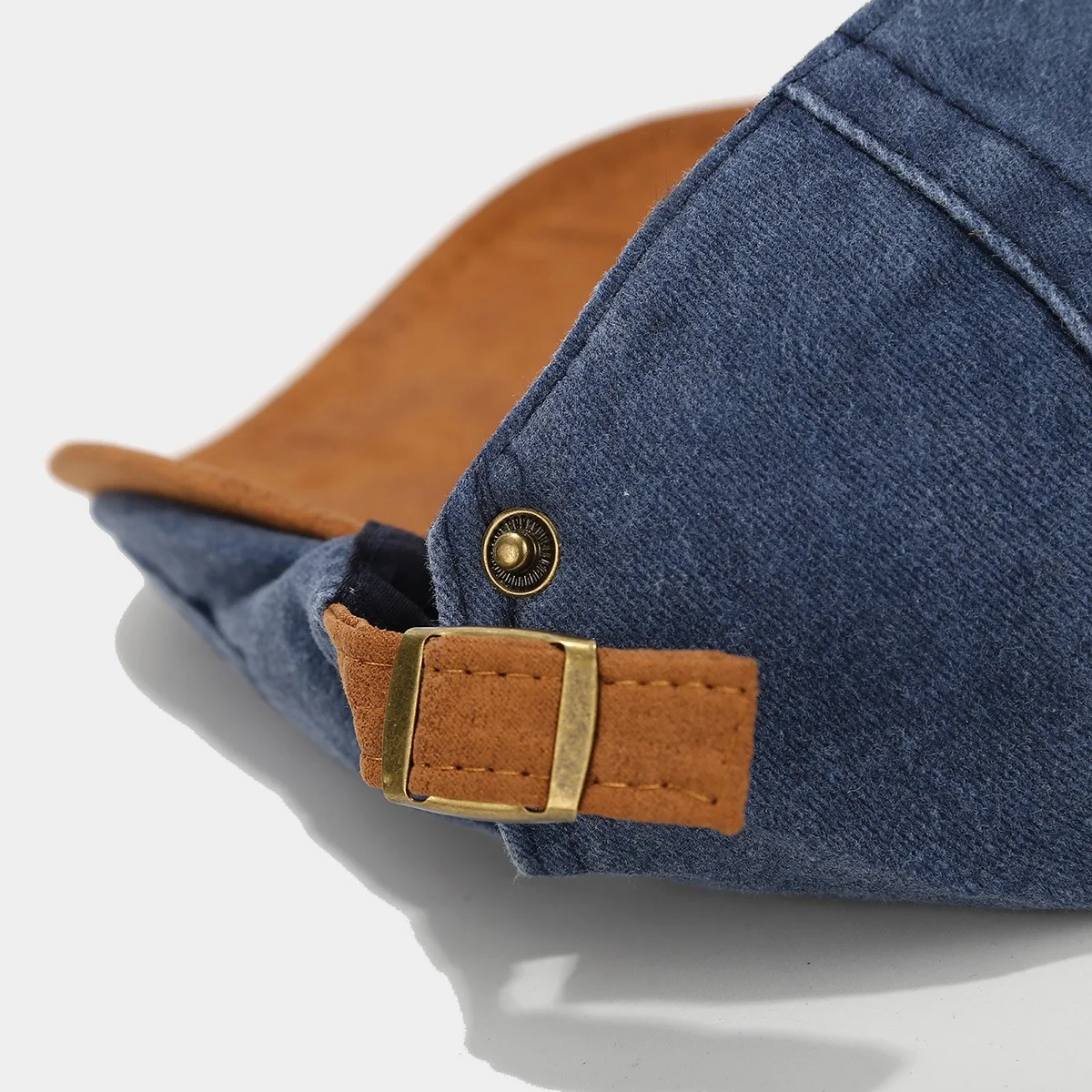 2024 New Vintage Washed Cotton Beret Hat Men Forward Cap Autumn Women Simple Contrasting Ivy Hat