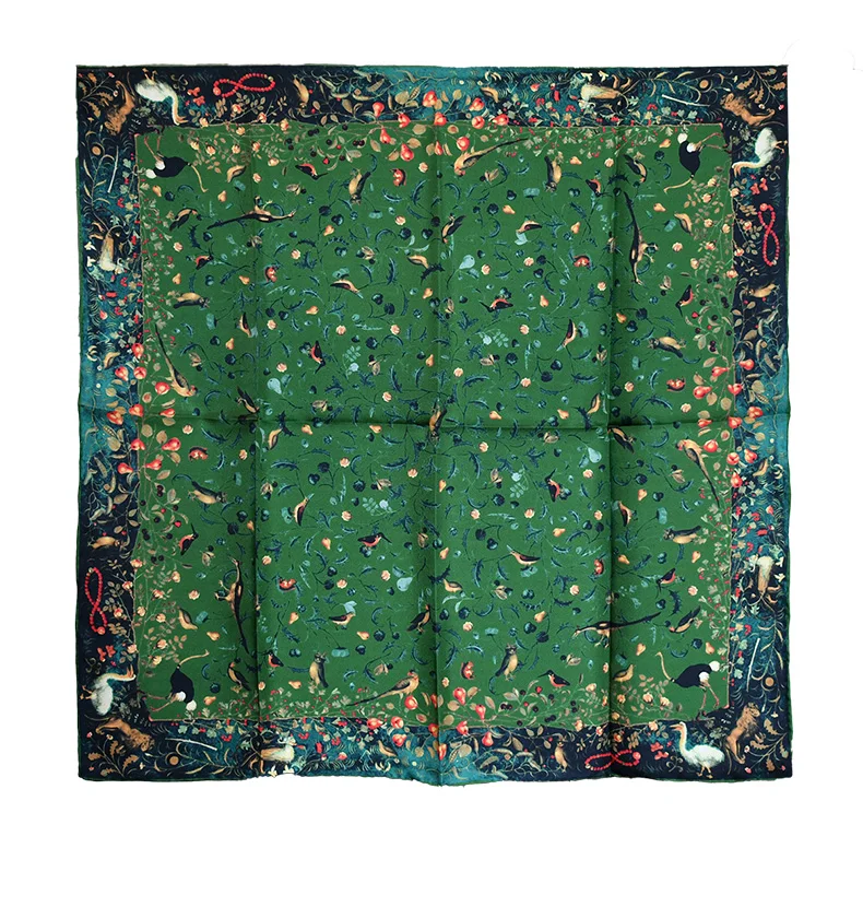 Luxury Square Custom Silk Scarves Custom Printing Pure 100% Silk Scarf For Women