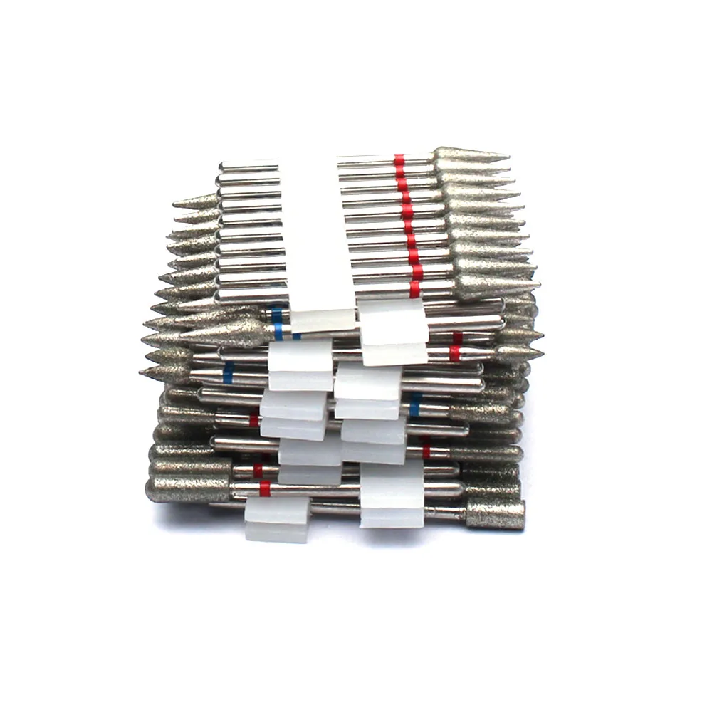 10pc Milling Cutters Set Diamond Nail Drill Bits Electric Manicure Files Gel Polish Tools Kits Nail Art Accessories